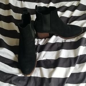 Gap Black Suede Ankle Booties